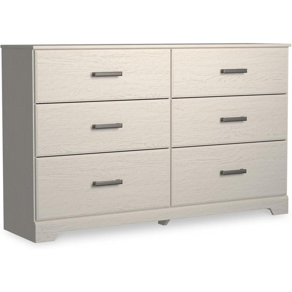 imageSignature Design by Ashley Stelsie Modern Scandinavian 6 Drawer Dresser WhitewashWhite