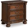 imageSignature Design by Ashley Lavinton Classic 2 Drawer Nightstand for Bedroom 28quot Tall Dark Brown