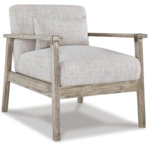 Signature Design by Ashley Daylenville 19.5″ Casual Upholstered Accent Chair with Lumbar Pillow, Light Gray(Light Brown)