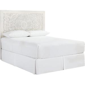 Signature Design by Ashley Paxberry Boho Chic Panel Adjustable Headboard ONLY, Queen, Whitewash