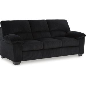 Signature Design by Ashley SimpleJoy Modern Sofa for Living Room, Black(Black)