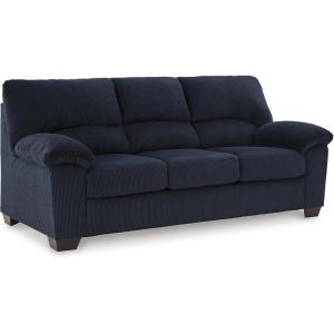 Signature Design by Ashley SimpleJoy Modern Sofa for Living Room, Black(Blue)