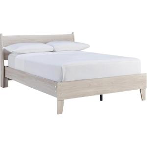 Signature Design by Ashley Socalle Casual Twin Platform Bed with Metal Slats, No Box Spring Needed, Black(Natural Beige)