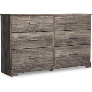 Signature Design by Ashley Stelsie Modern Scandinavian 6 Drawer Dresser, Whitewash(Grayish Brown)