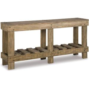 Signature Design by Ashley Susandeer Rustic Farmhouse Console Sofa Table, Brown(Susandeer)