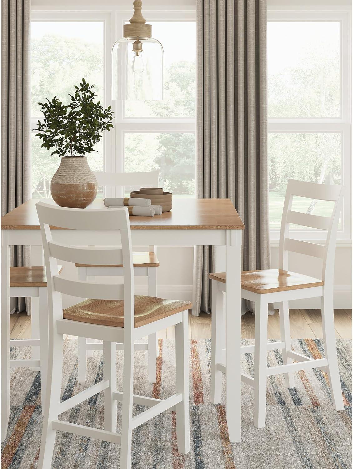 imageAshley Furniture Gesthaven White Counter Height Dining Table Set Set of 5