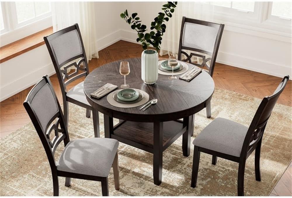 imageAshley Furniture Langwest Brown Dining Table and 4 Chairs Set of 5