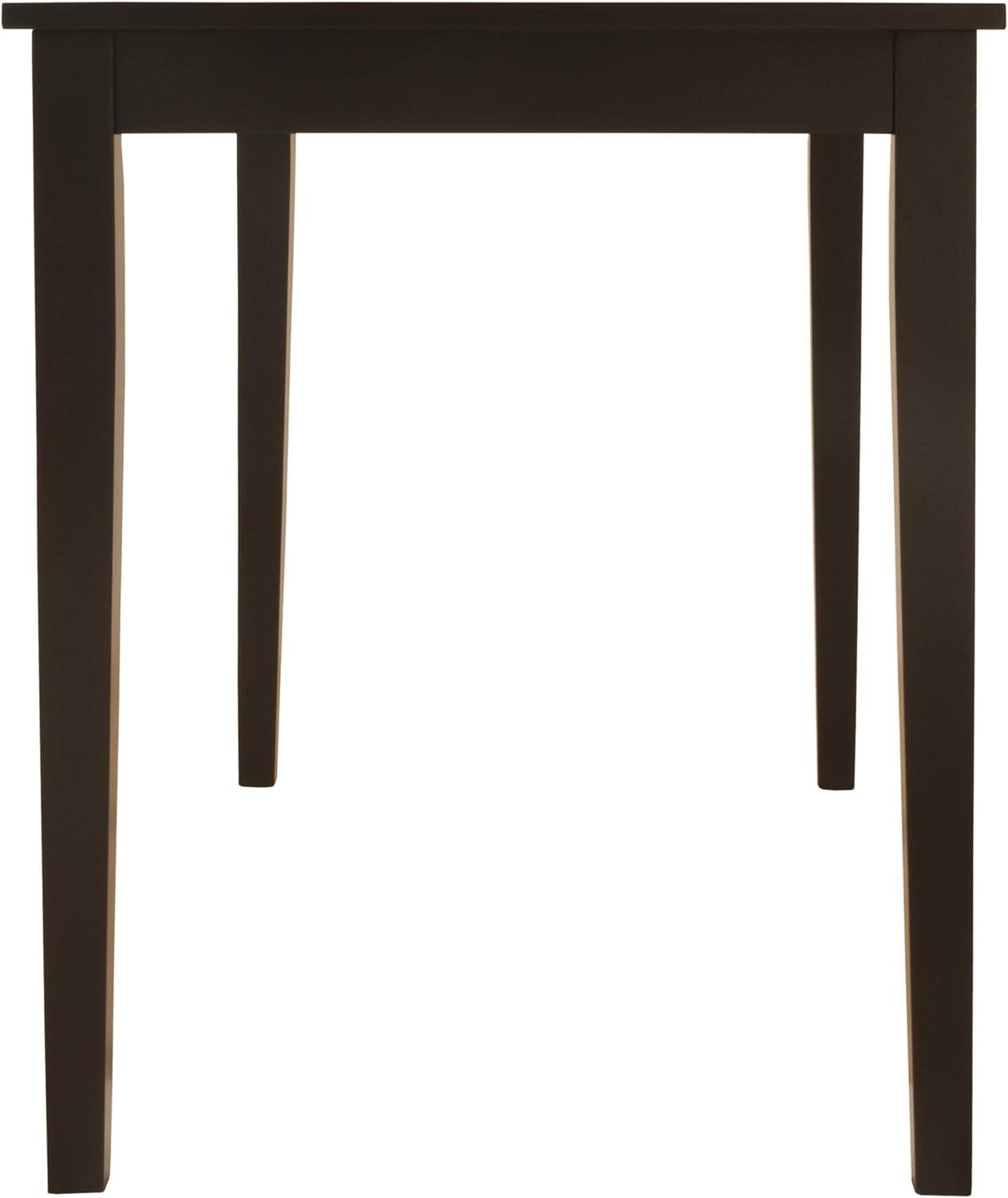 imageSignature Design Dining Room Chair and Table Set Set of 2 Rectangular Table Dark Brown