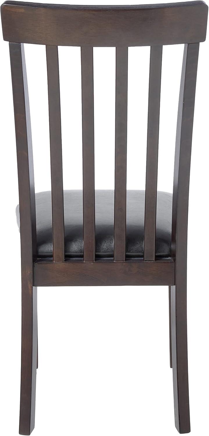 imageSignature Design Dining Room Chair and Table Set Set of 2 Rectangular Table Dark Brown