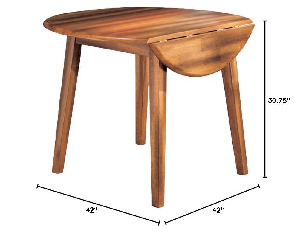 imageSignature Design by Ashley Berringer 18quot Rustic Dining Chair with Cushions 2 Count Brown Berringer Dining Room Round Drop Leaf Table Rustic Brown