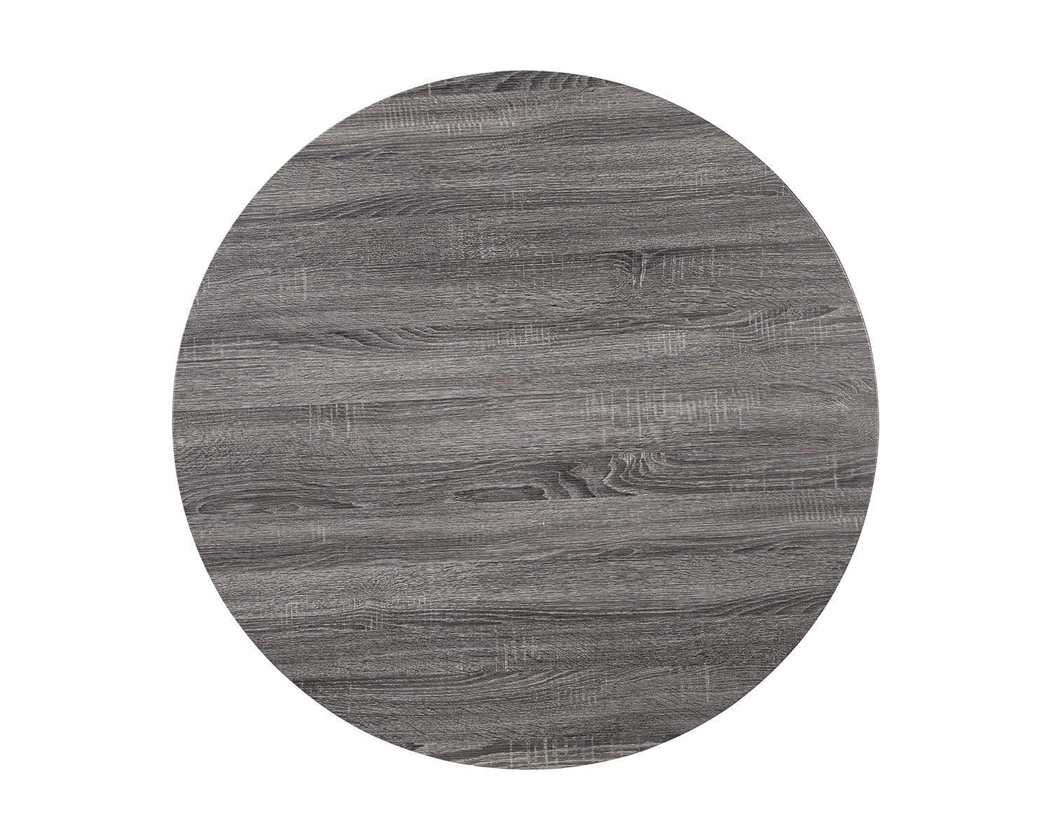 imageSignature Design by Ashley Centiar Mid Century Round Dining Room Table with Metal Legs Gray ampamp BlackMidCentury