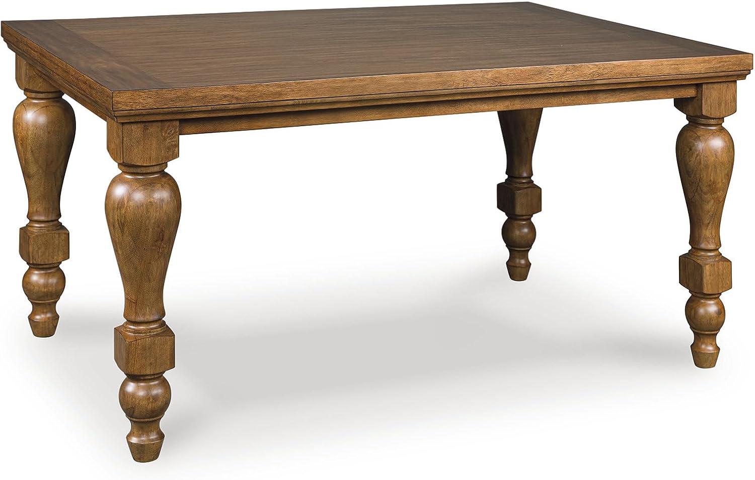 imageSignature Design by Ashley Chadworth Traditional Counter Height Dining Table with Turned Leg Seats Up to 6 Light Brown