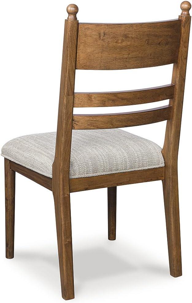 imageSignature Design by Ashley Chadworth Traditional Upholstered Dining Chair with High Back Set of 2 Light Brown