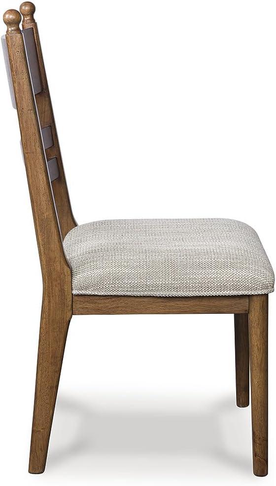 imageSignature Design by Ashley Chadworth Traditional Upholstered Dining Chair with High Back Set of 2 Light Brown