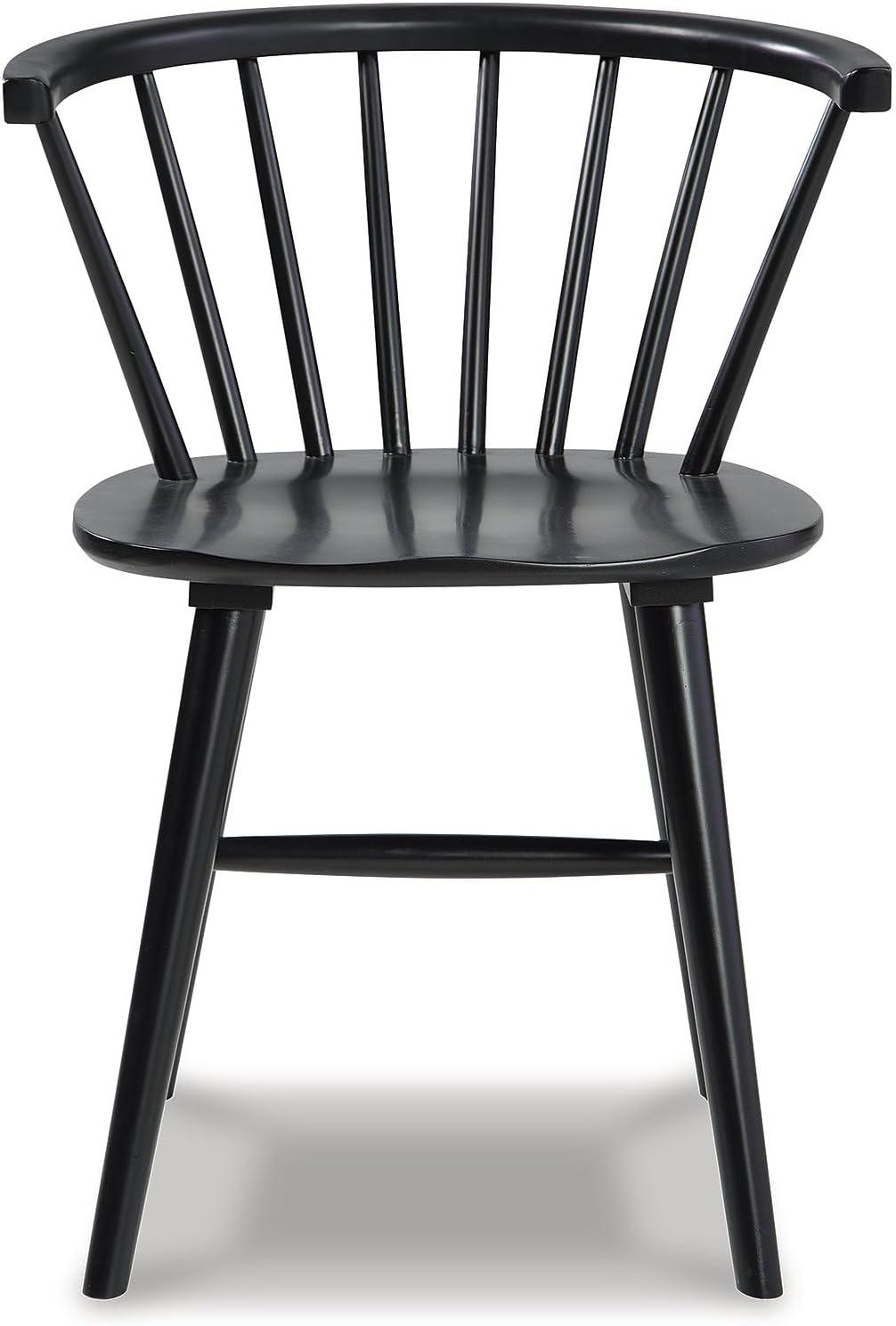 imageSignature Design by Ashley Grannen Modern 18quot Spindle Back Dining Chair 2 Count WhiteBlack