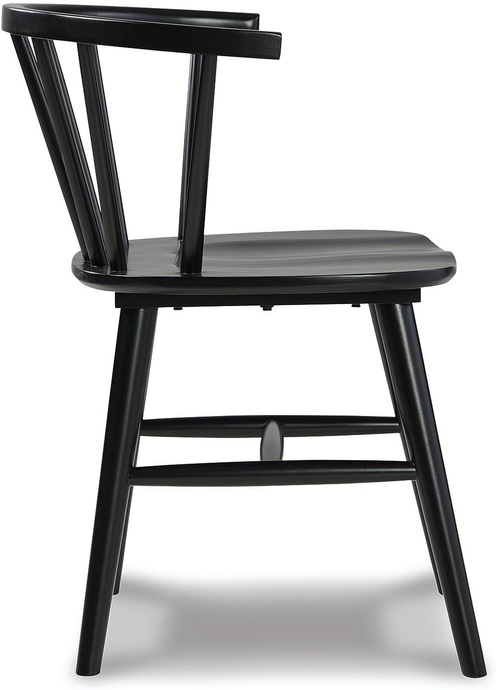 imageSignature Design by Ashley Grannen Modern 18quot Spindle Back Dining Chair 2 Count WhiteBlack