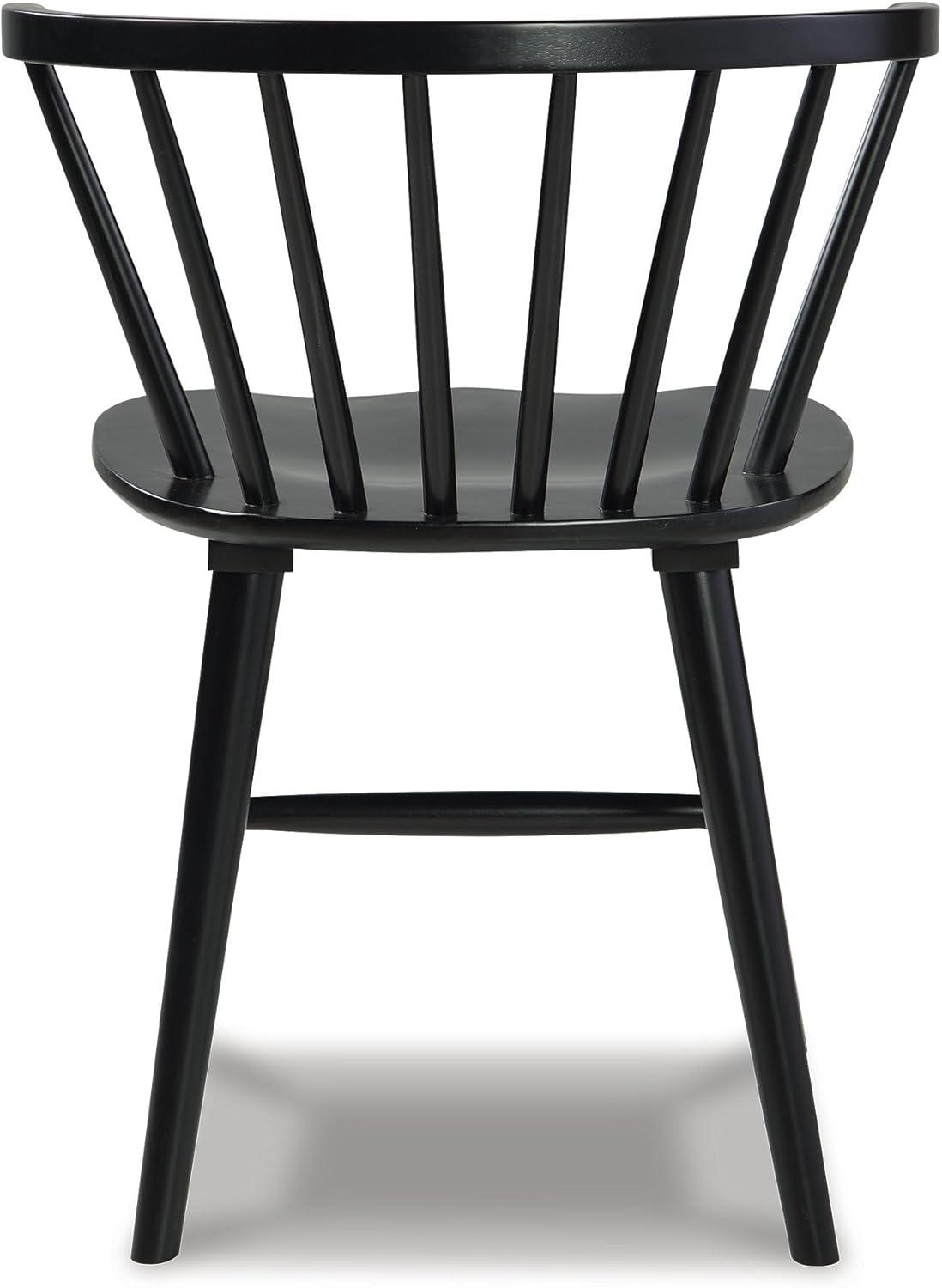 imageSignature Design by Ashley Grannen Modern 18quot Spindle Back Dining Chair 2 Count WhiteBlack