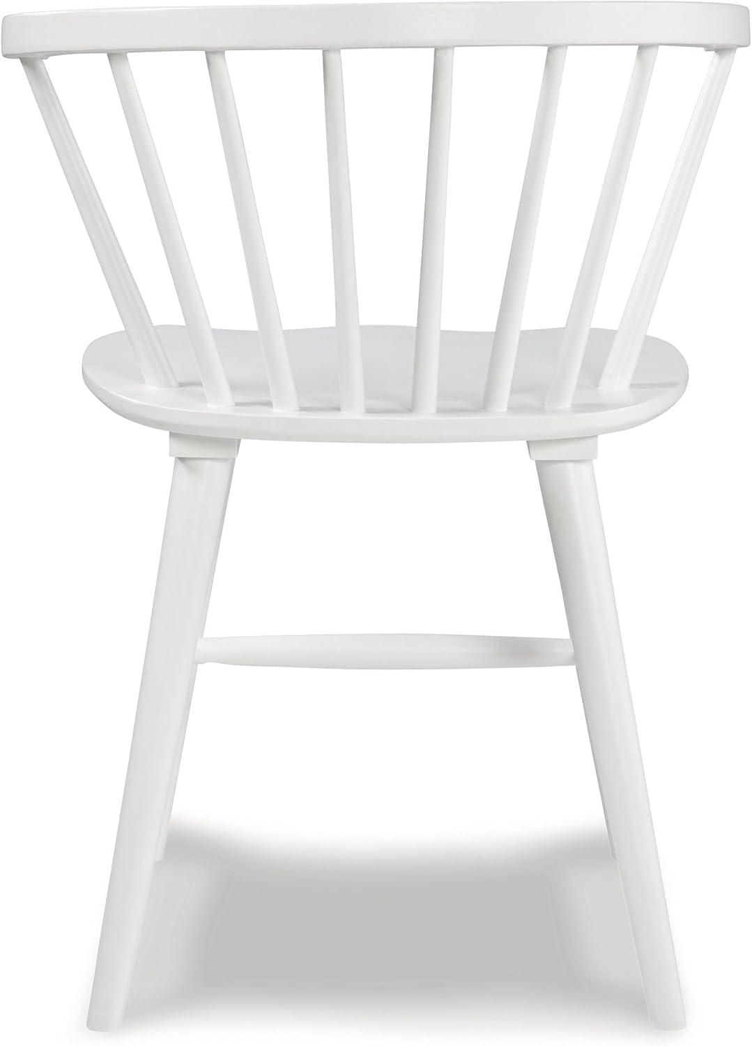 imageSignature Design by Ashley Grannen Modern 18quot Spindle Back Dining Chair 2 Count WhiteWhite
