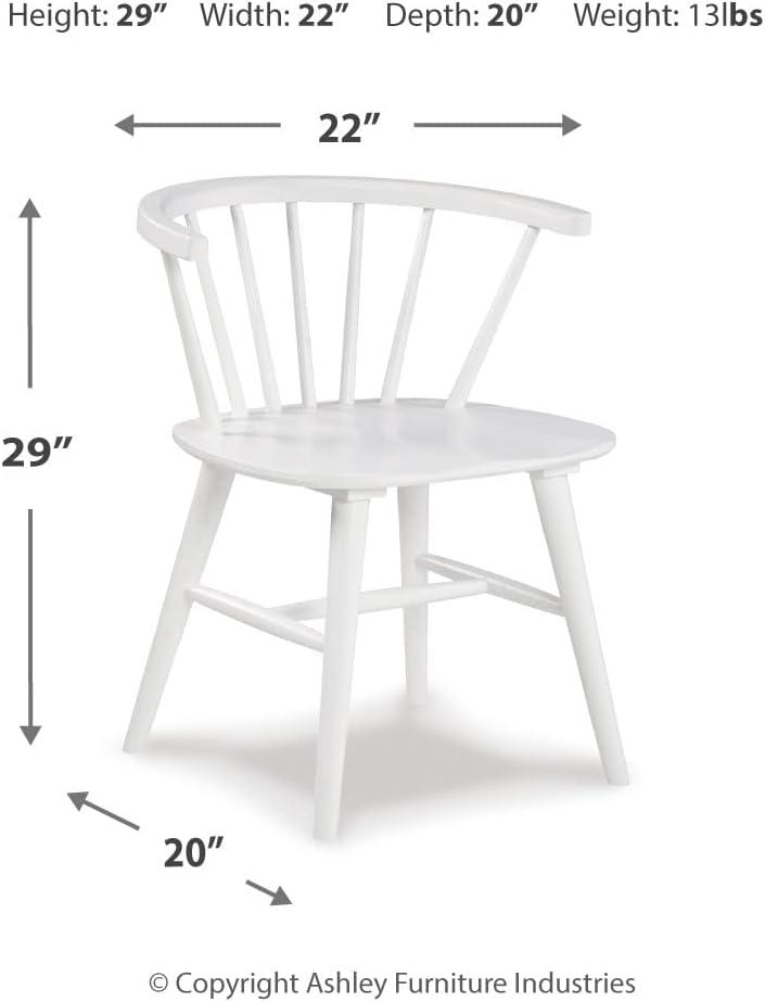 imageSignature Design by Ashley Grannen Modern 18quot Spindle Back Dining Chair 2 Count WhiteWhite