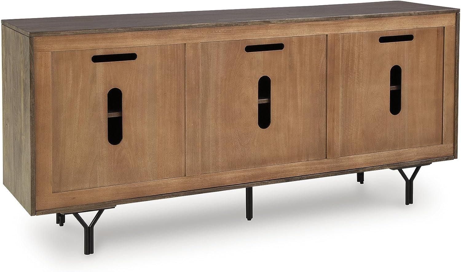 imageSignature Design by Ashley Lavinmont Contemporary Accent Cabinet with AntiTipping and Removable Shelf Dark Brown