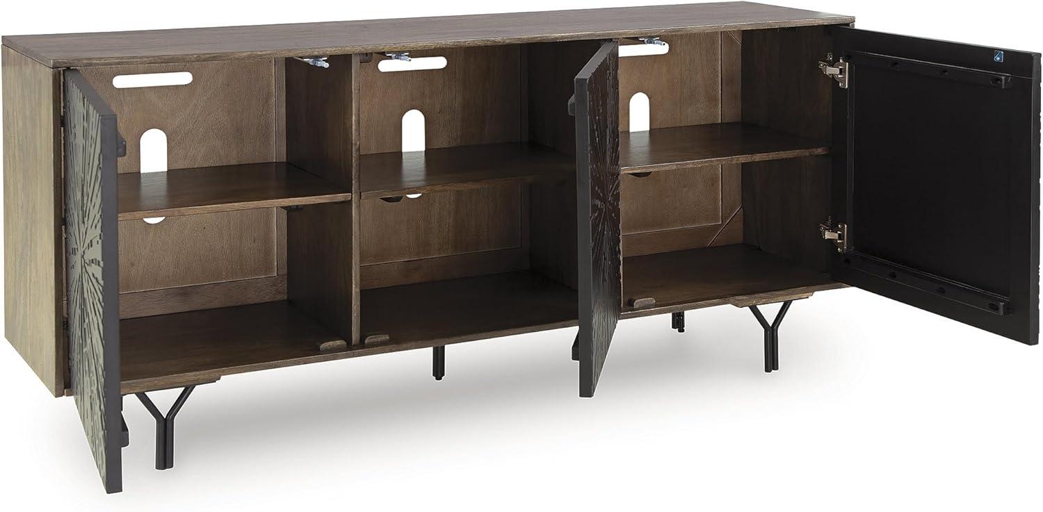 imageSignature Design by Ashley Lavinmont Contemporary Accent Cabinet with AntiTipping and Removable Shelf Dark Brown