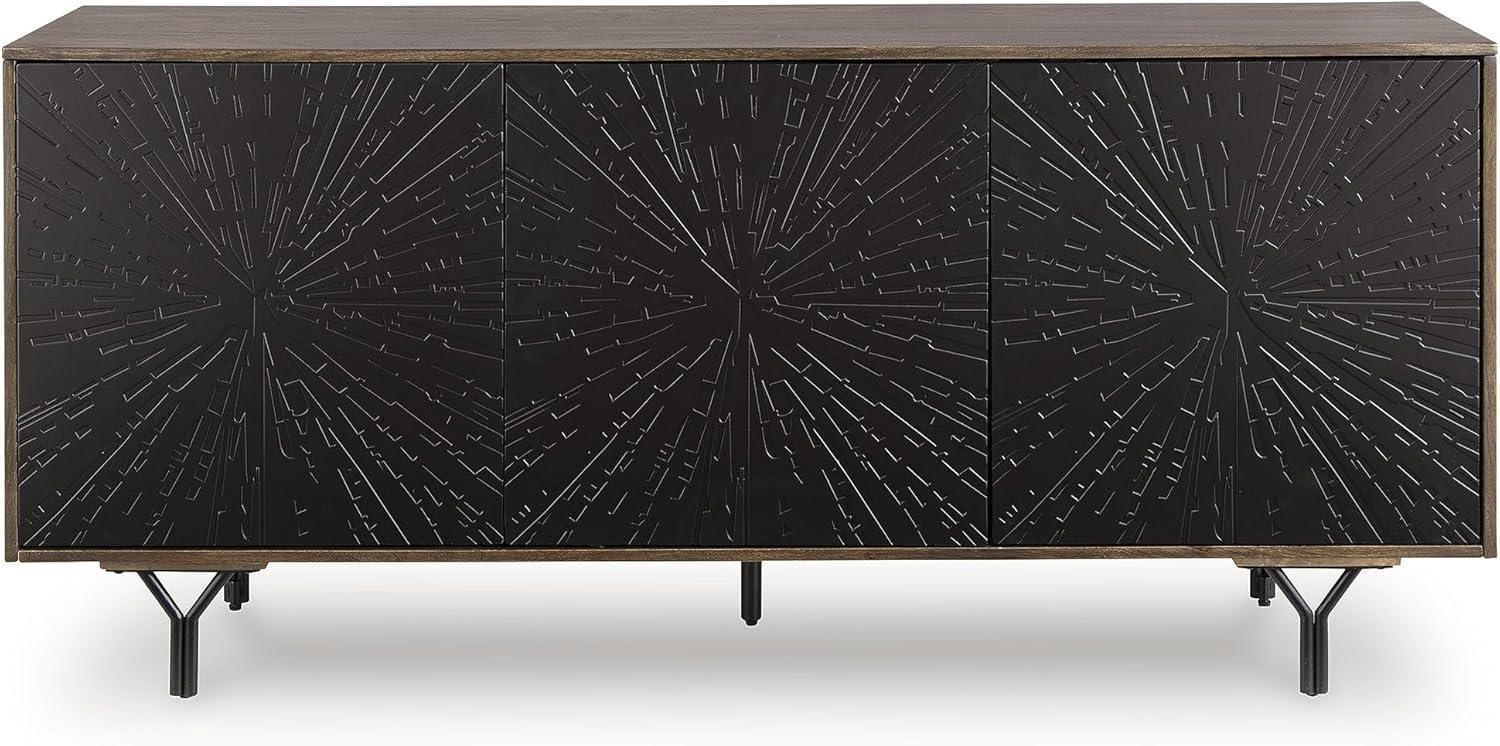 imageSignature Design by Ashley Lavinmont Contemporary Accent Cabinet with AntiTipping and Removable Shelf Dark Brown