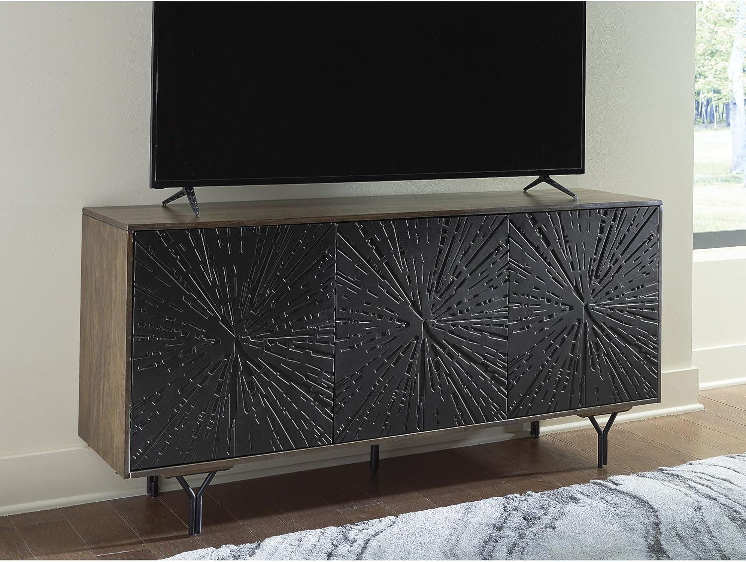 imageSignature Design by Ashley Lavinmont Contemporary Accent Cabinet with AntiTipping and Removable Shelf Dark Brown
