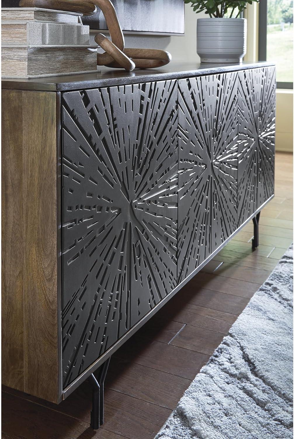imageSignature Design by Ashley Lavinmont Contemporary Accent Cabinet with AntiTipping and Removable Shelf Dark Brown