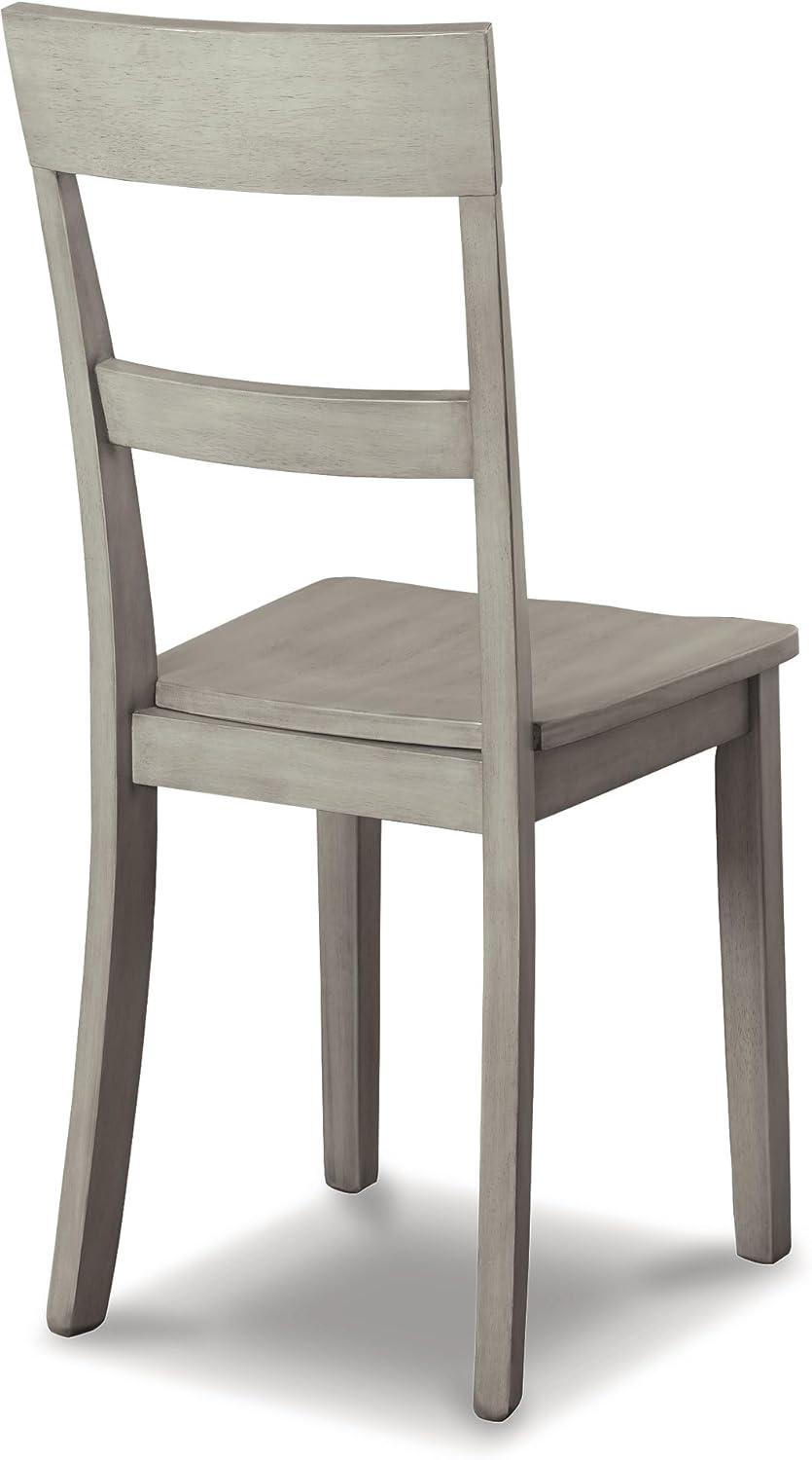 imageSignature Design by Ashley Loratti Modern Farmhouse 18quot Weathered Wood Dining Chair 2 Count GrayGrey