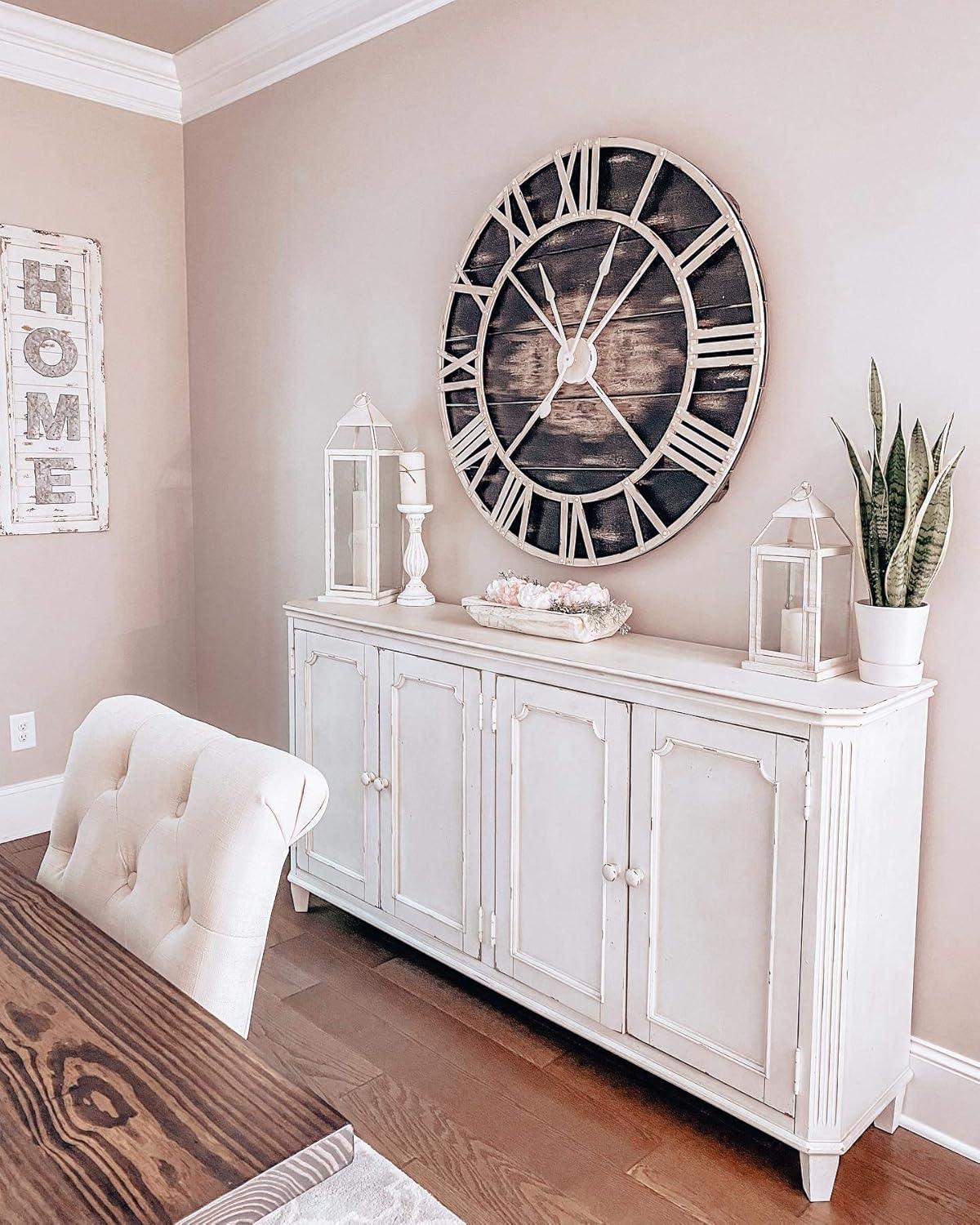 imageSignature Design by Ashley Mirimyn Distressed 4Door Accent Cabinet or TV Stand Antique White