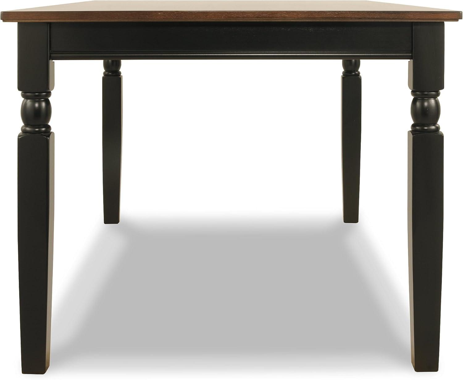 imageSignature Design by Ashley Owingsville Rustic Farmhouse Dining Room Table Black ampamp BrownBlack