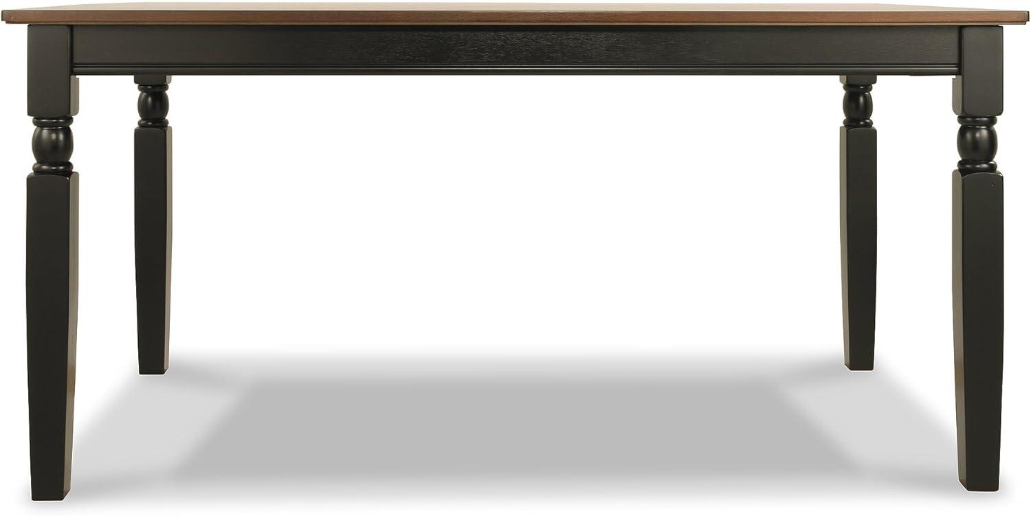 imageSignature Design by Ashley Owingsville Rustic Farmhouse Dining Room Table Black ampamp BrownBlack