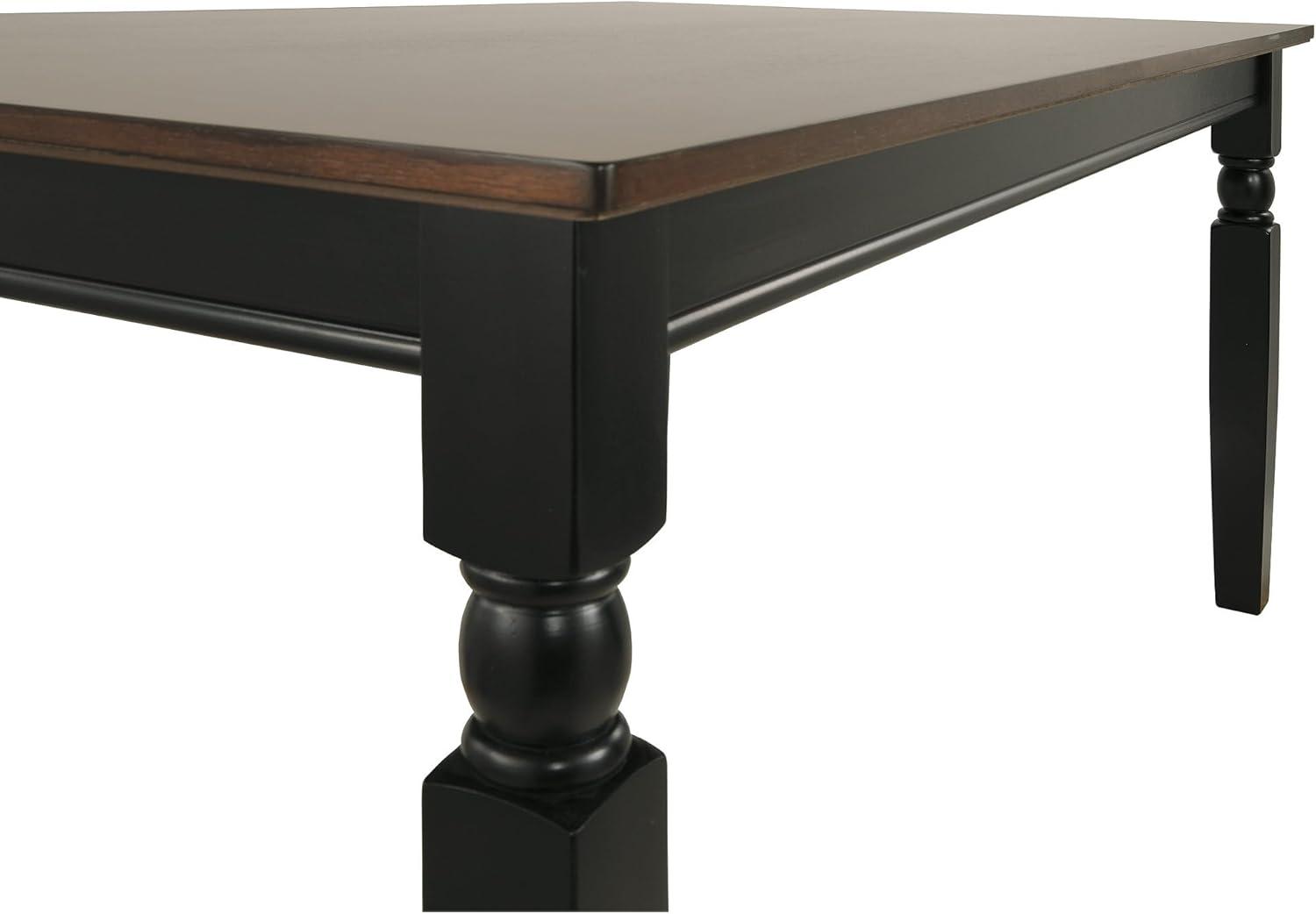 imageSignature Design by Ashley Owingsville Rustic Farmhouse Dining Room Table Black ampamp BrownBlack