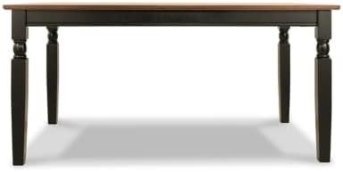 imageSignature Design by Ashley Owingsville Rustic Farmhouse Dining Room Table Black ampamp BrownBlack