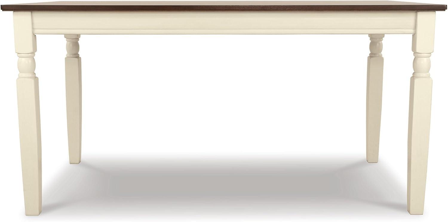 imageSignature Design by Ashley Owingsville Rustic Farmhouse Dining Room Table Black ampamp BrownWhite