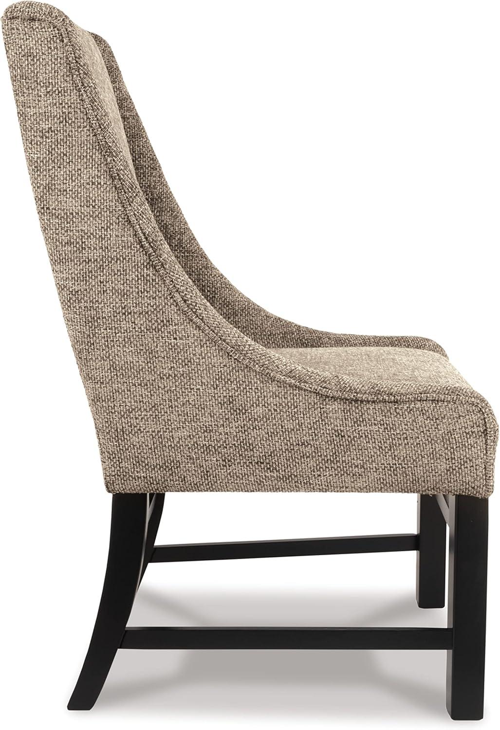 imageSignature Design by Ashley Sommerford Modern Farmhouse Upholstered 2 Piece Dining Chair Set BrownTapered