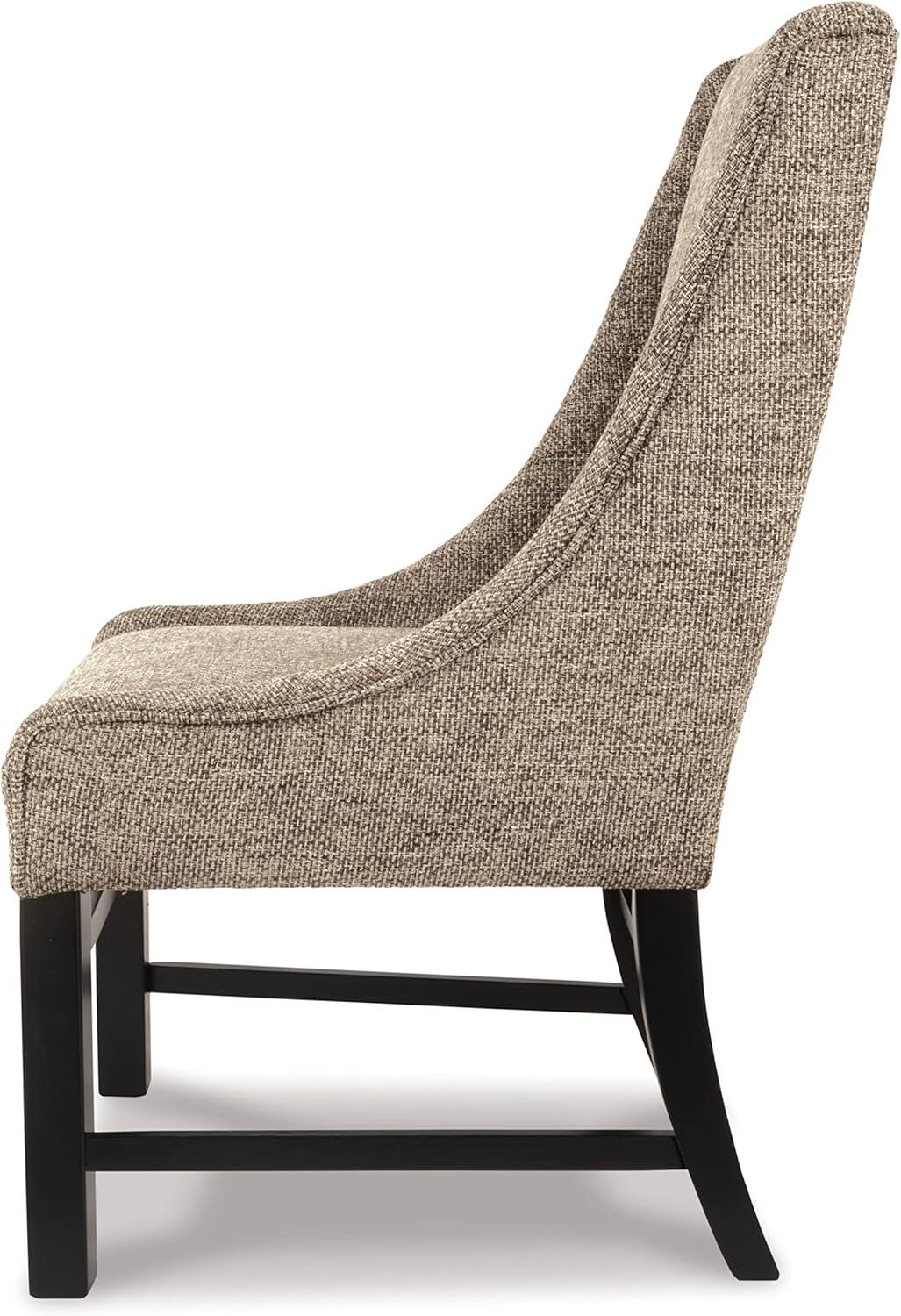 imageSignature Design by Ashley Sommerford Modern Farmhouse Upholstered 2 Piece Dining Chair Set BrownTapered