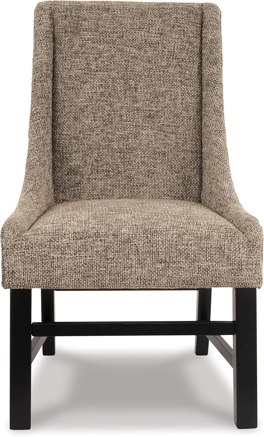 imageSignature Design by Ashley Sommerford Modern Farmhouse Upholstered 2 Piece Dining Chair Set BrownTapered