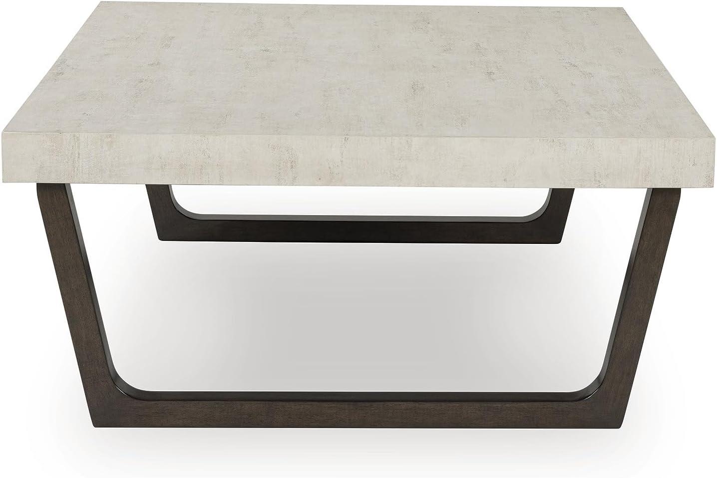 imageSignature Design by Ashley Westenfort Industrial Table Set with Sled Base Set of 2 Light Gray ampamp Dark Brown