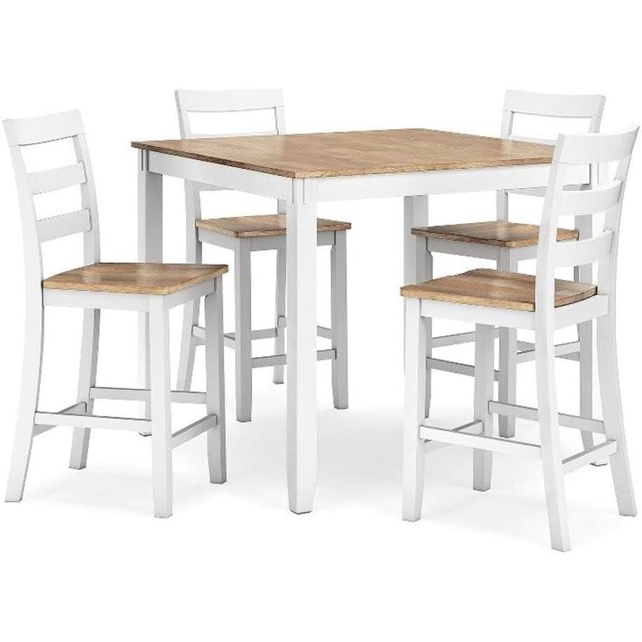 imageAshley Furniture Gesthaven White Counter Height Dining Table Set Set of 5
