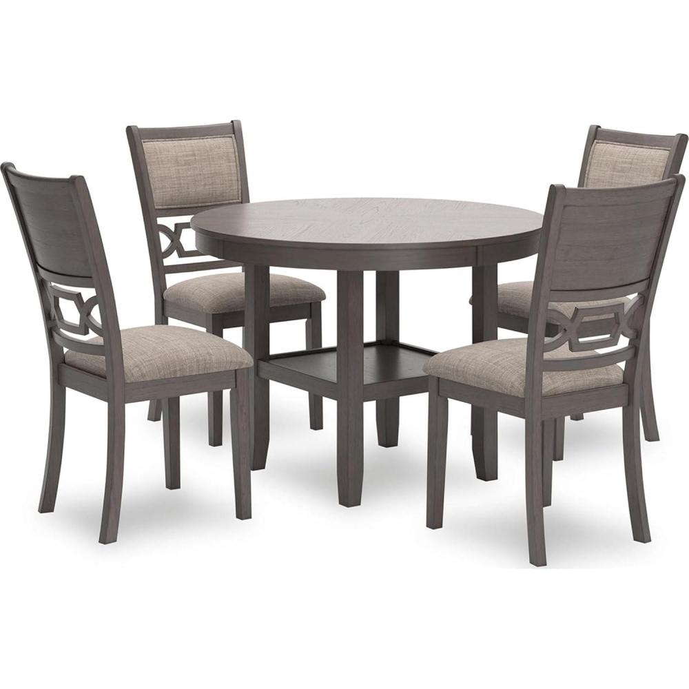 imageAshley Furniture Wrenning Gray Dining Table and 4 Chairs Set of 5