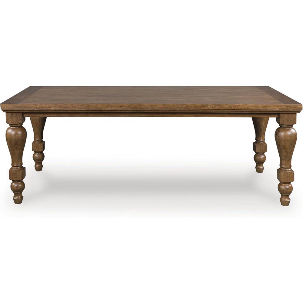 imageSignature Design by Ashley Chadworth Traditional Dining Table with Turned Leg Seats Up to 8 Light Brown