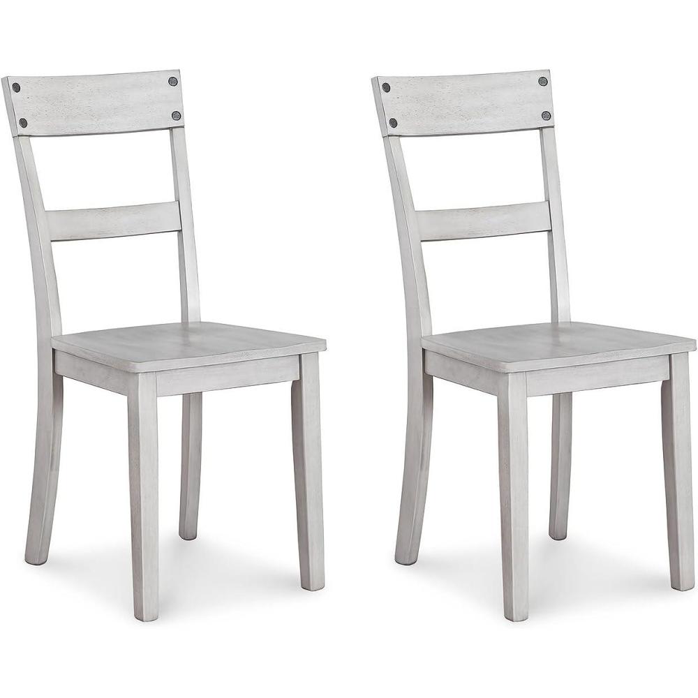 imageSignature Design by Ashley Loratti Modern Farmhouse 18quot Weathered Wood Dining Chair 2 Count GrayGrey