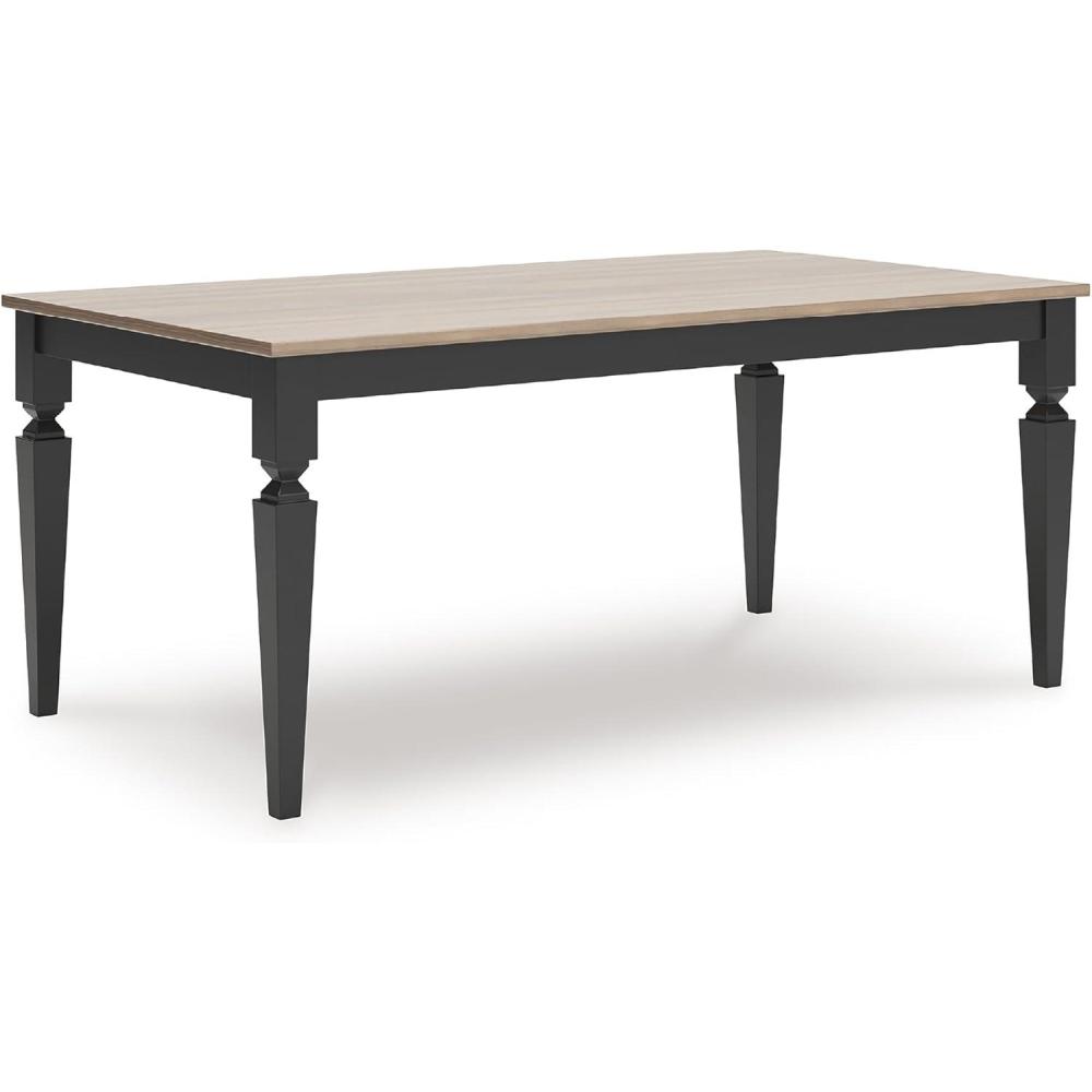 imageSignature Design by Ashley Owingsville Rustic Farmhouse Dining Room Table Black ampamp BrownGrayish BrownBlack
