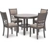 imageAshley Furniture Wrenning Gray Dining Table and 4 Chairs  Set of 5