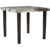 imageSignature Design by Ashley Jazmore Contemporary Counter Height Dining Table with Faux Marble Pattern Dark Brown ampamp Beige