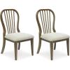 imageSignature Design by Ashley Sturlayne Solid Wood Frame Dining Chair Set of 2 Brown