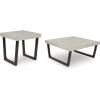 imageSignature Design by Ashley Westenfort Industrial Table Set with Sled Base Set of 2 Light Gray ampamp Dark Brown