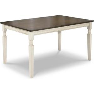 Signature Design by Ashley Owingsville Rustic Farmhouse Dining Room Table, Black & Brown(White)