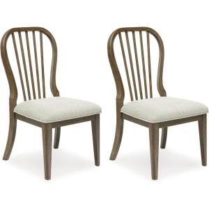 Signature Design by Ashley Sturlayne Solid Wood Frame Dining Chair, Set of 2, Brown
